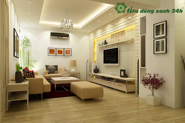 thiết - Kích thước phổ biến cho thiết kế phòng khách chung cư Bo-tri-phong-khach-chung-cu-20m2