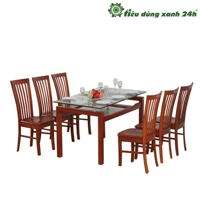 Bộ bàn ghế ăn gỗ tự nhiên - BGA02