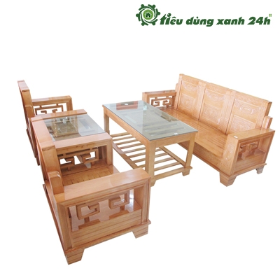 Bộ bàn ghế gỗ sồi BG-04