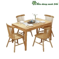 Bộ bàn ghế ăn gỗ sồi - BGA05