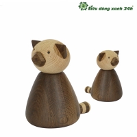 Gấu Panda gỗ trang trí nhà đẹp - DTT01
